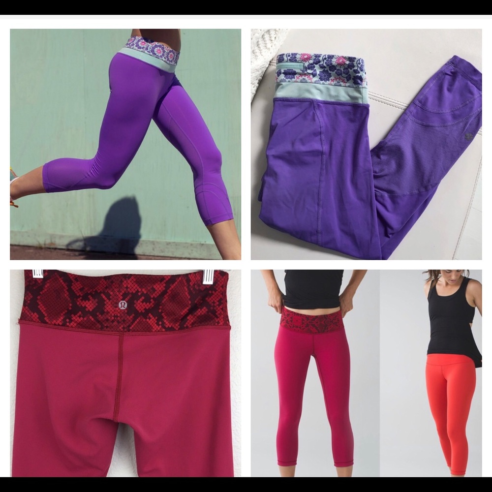 2 pairs Lululemon capris Size 4 - Picture 1 of 4